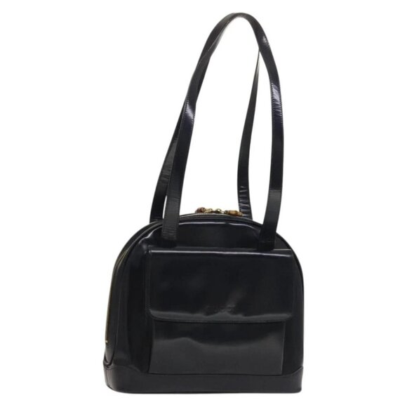 GUCCI Shoulder Bag Patent leather Navy Gold 001 - Picture 1 of 15